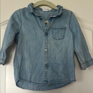 H&M | (9-12M) Light Blue Denim Shirt for Kids